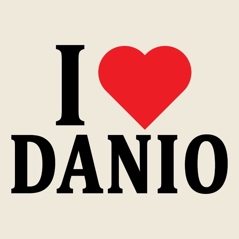 T-Shirt Ich liebe Danio T-Shirt Geschenkidee