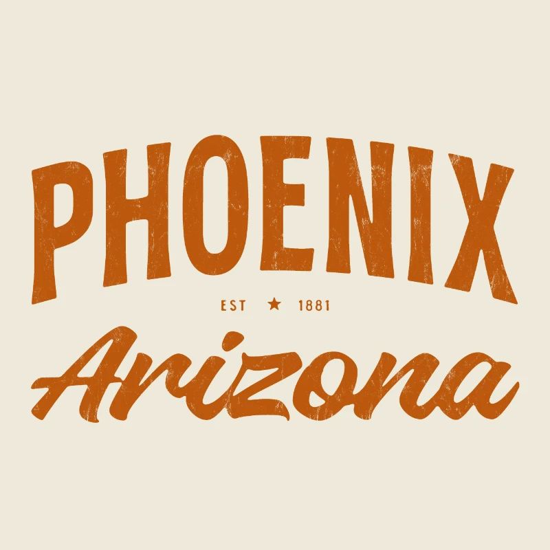Lettrage vintage Phoenix Arizona