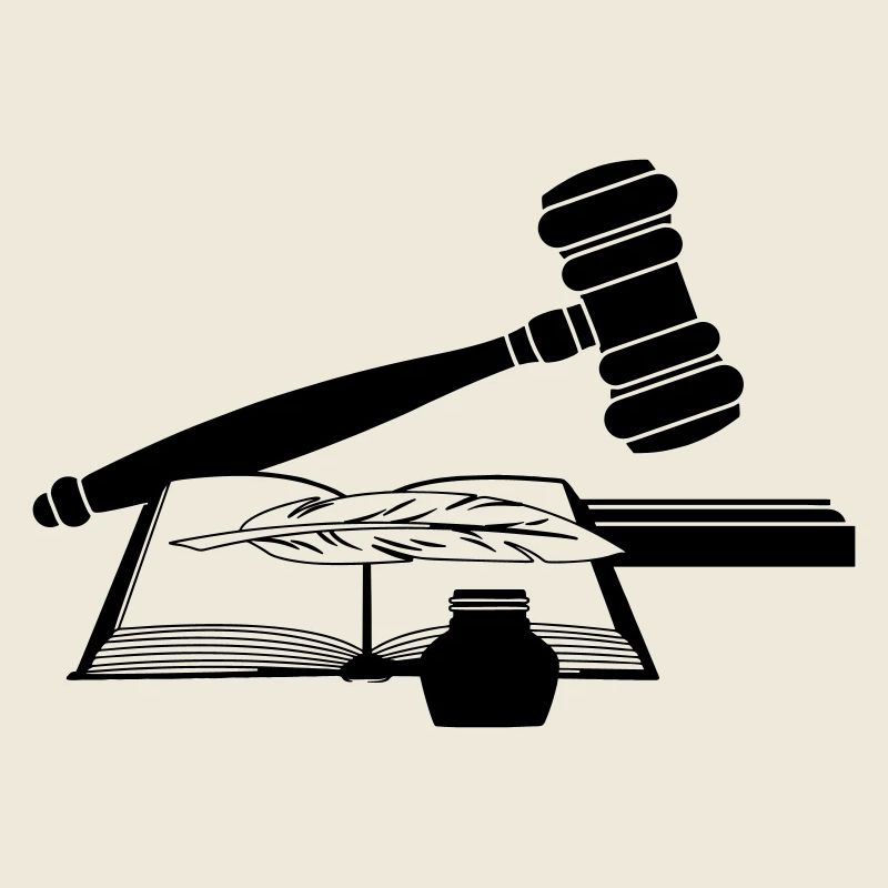 Rechter Hammer mit Buch