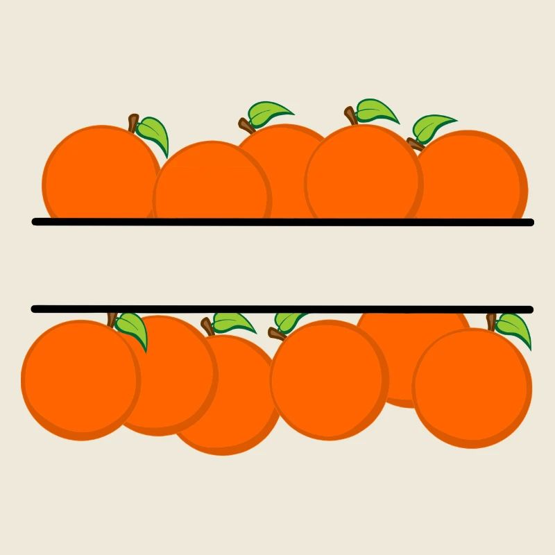 Orange banner with orange oranges