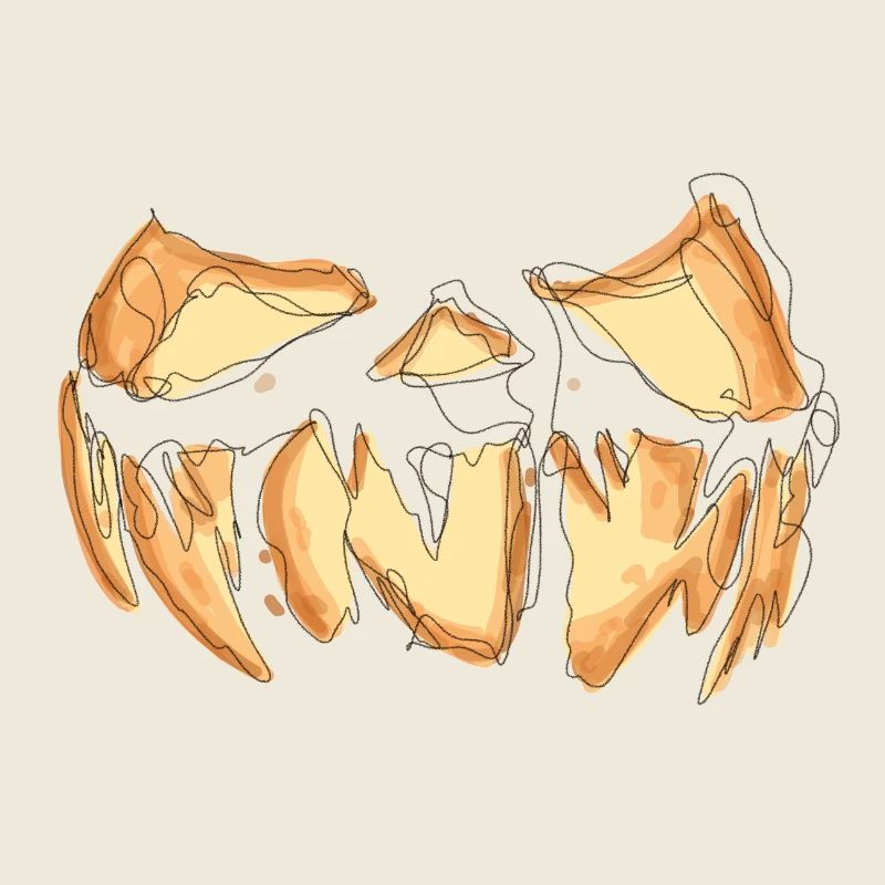 Kürbis Gesicht Halloween Scribble