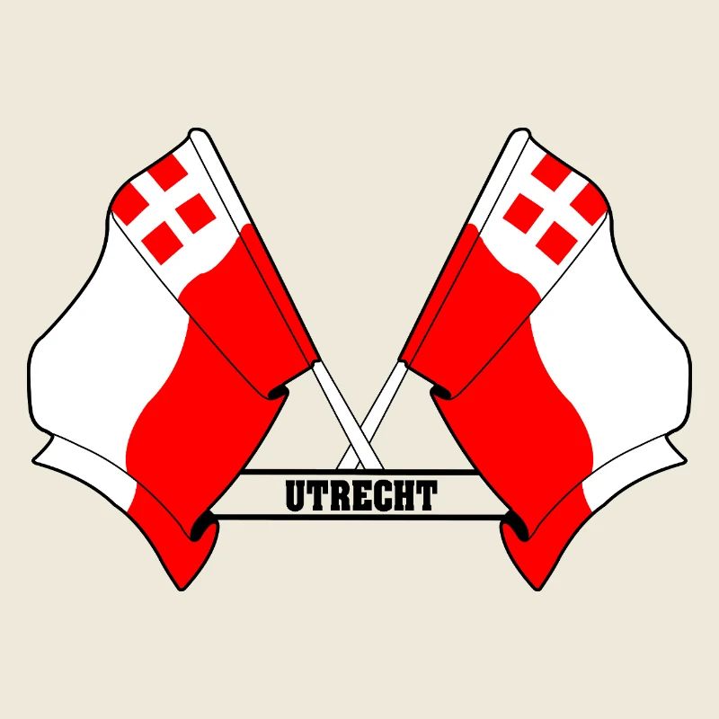 Deux drapeaux texte UTRECHT