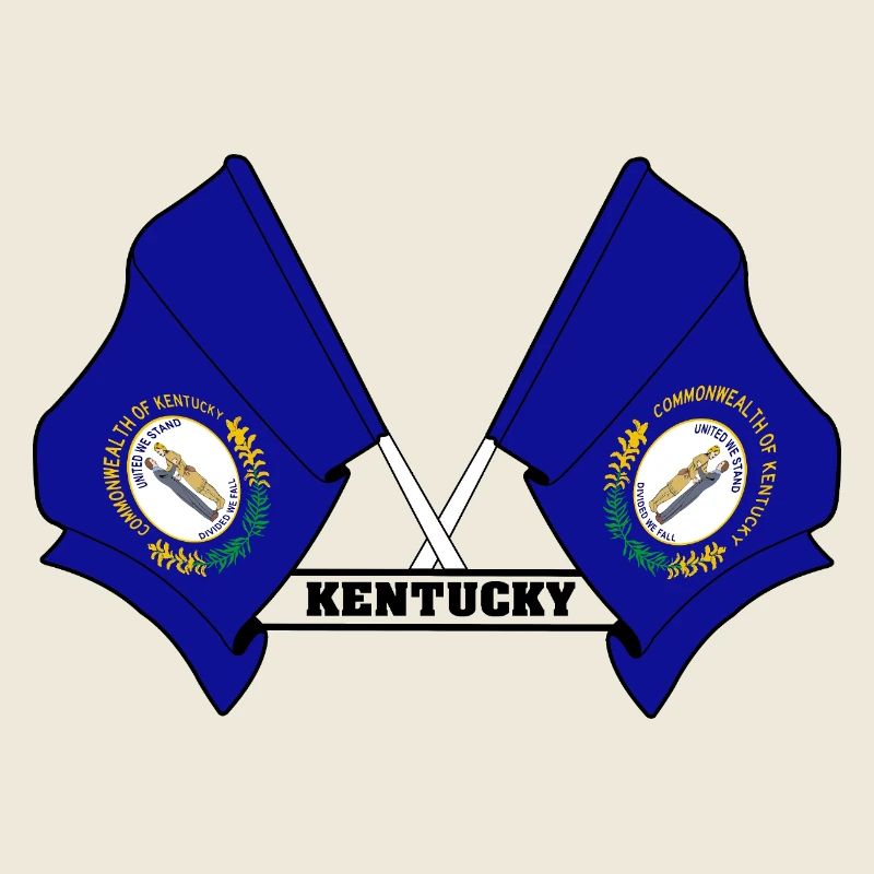 Two flags text KENTUCKY