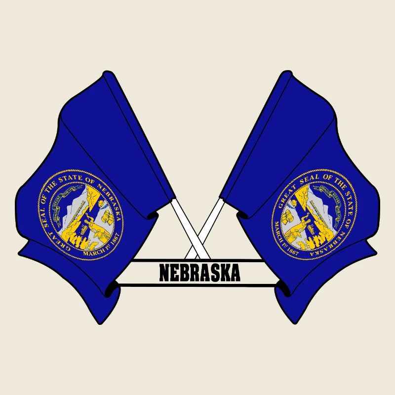 wee flags text NEBRASKA