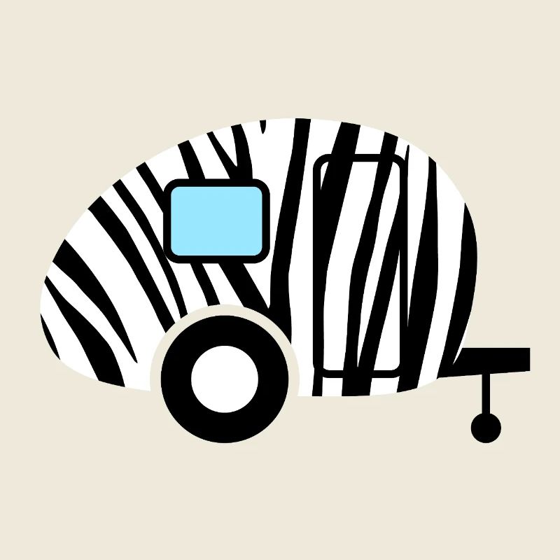 Caravan Wohnwagen Zebra Muster Urlaub Camping