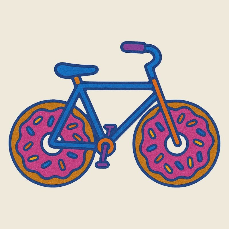 Donut Wheels Bicycle Pop Art