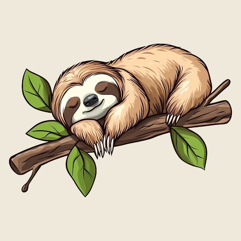 Cute Sleeping Sloth