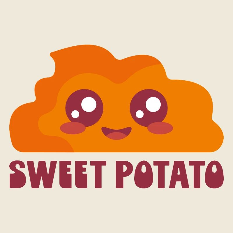 Patate douce dessin animé mignon