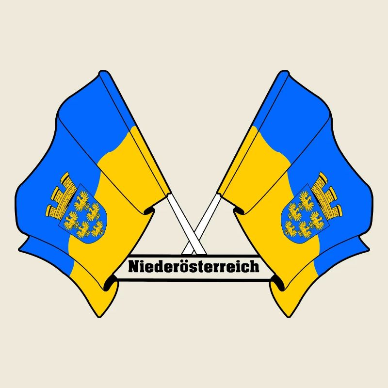 Lower Austria Flag with Text
