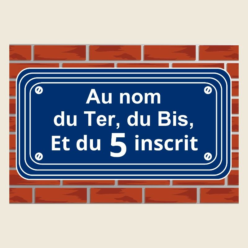 Rue du 5 mit Inschrift