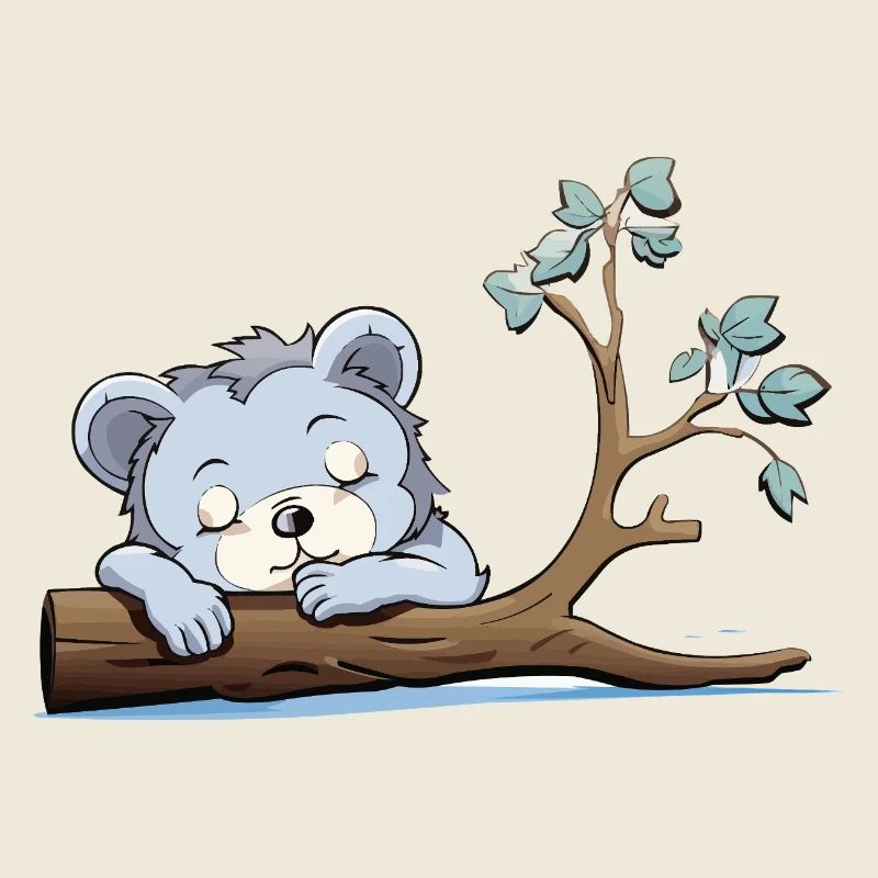 Kuschelbär am Ast