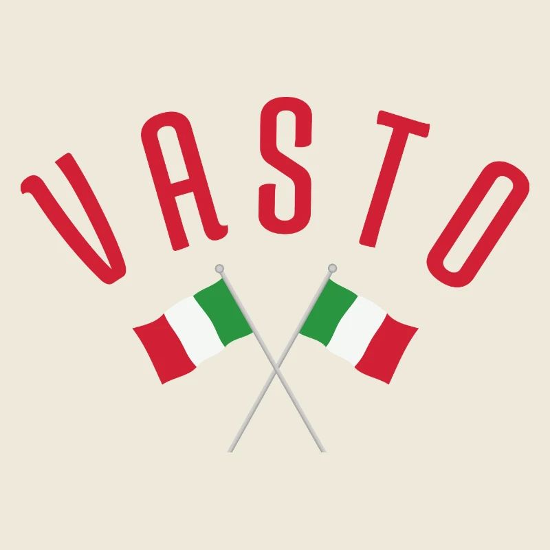 Vasto Crossed Italian Flags