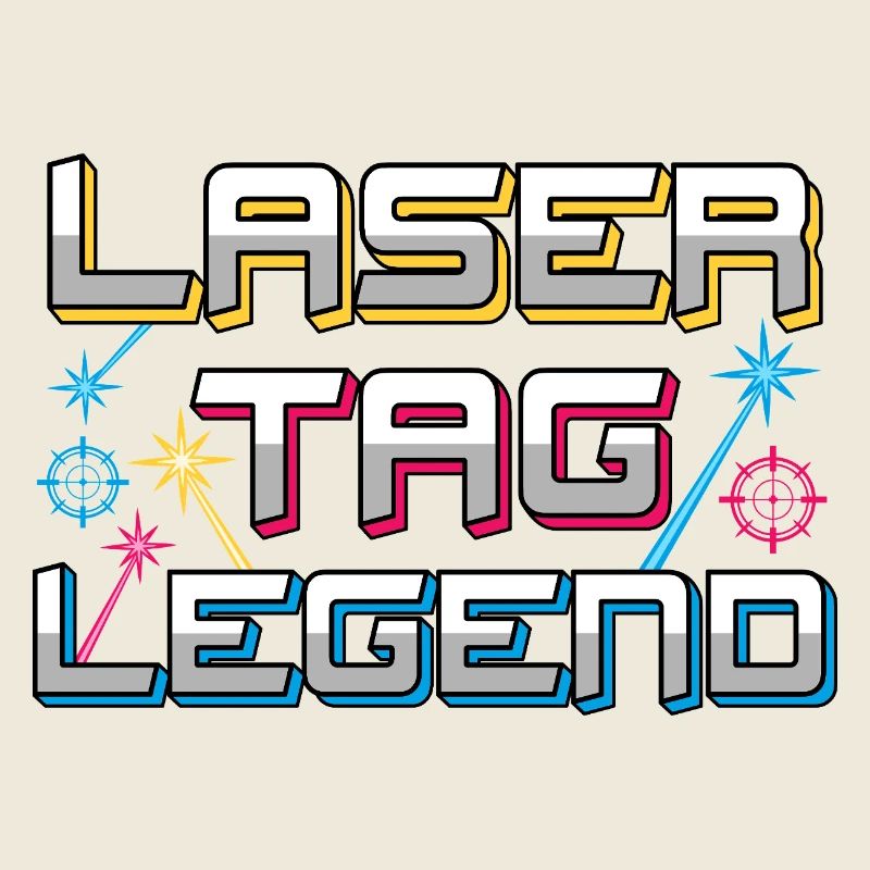 Laser Tag Legend Retro Gaming Typography Art