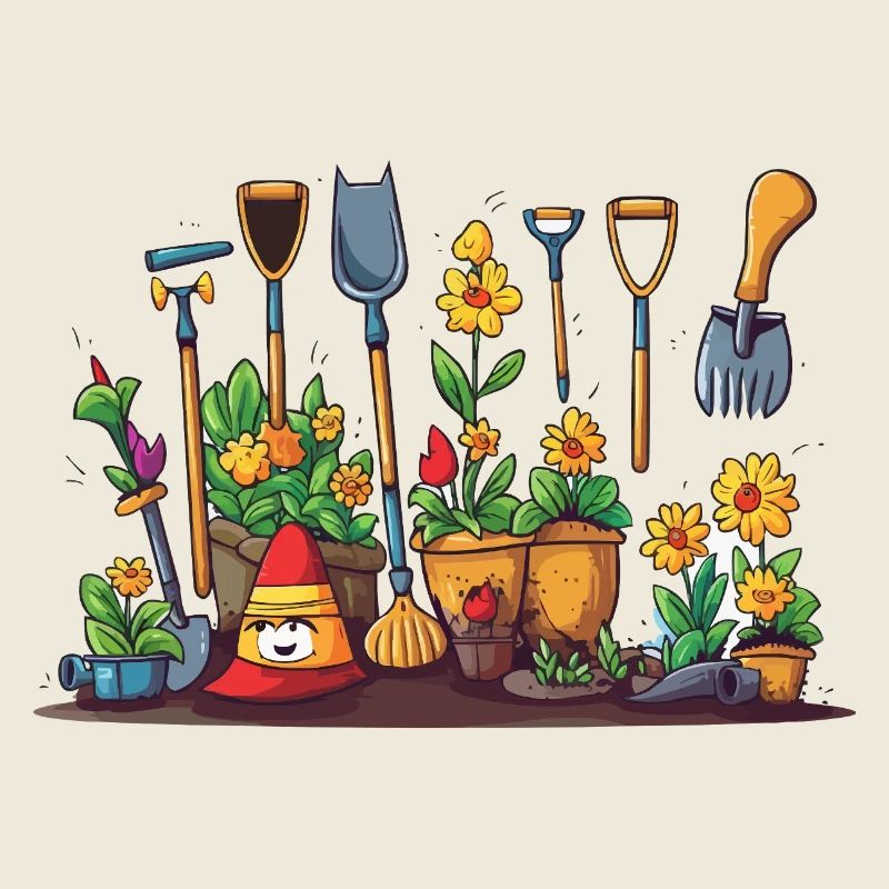 Gardening fun with flower tools