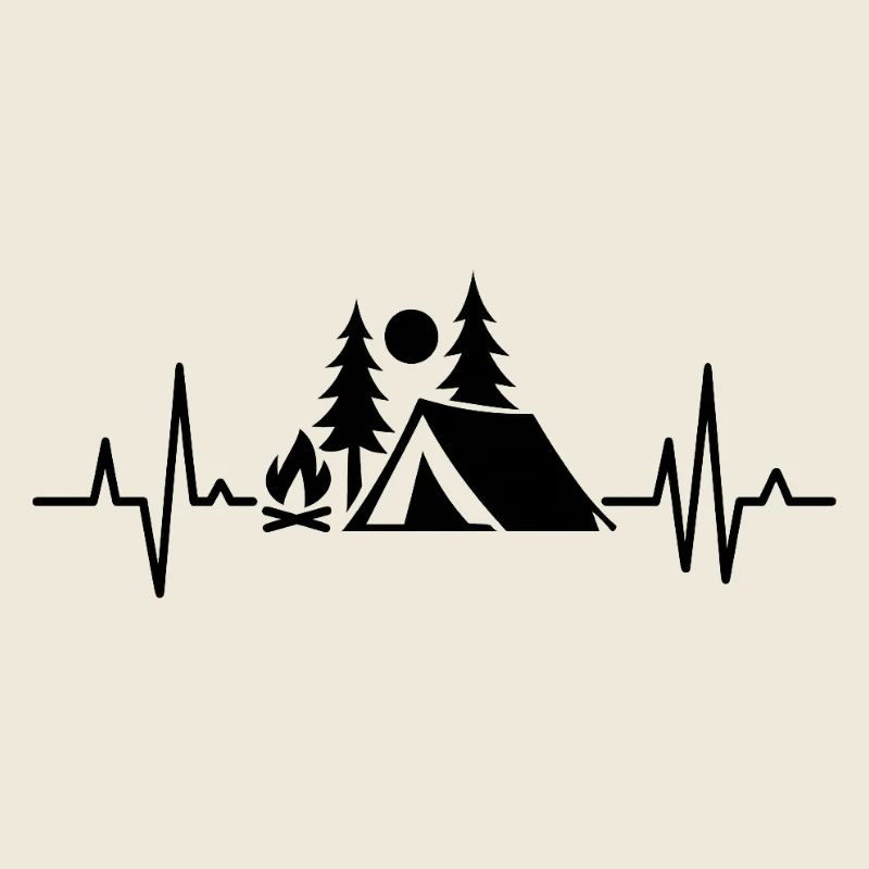 Heartbeat on camping evening