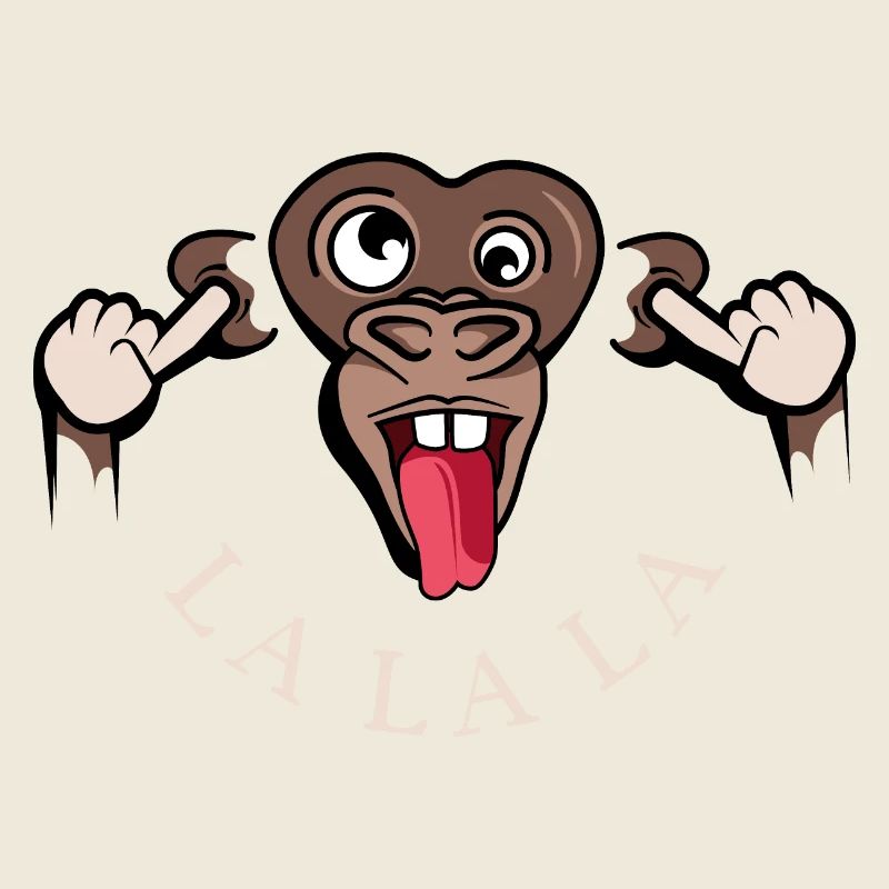 drôle singe lalala symbole illustration langue