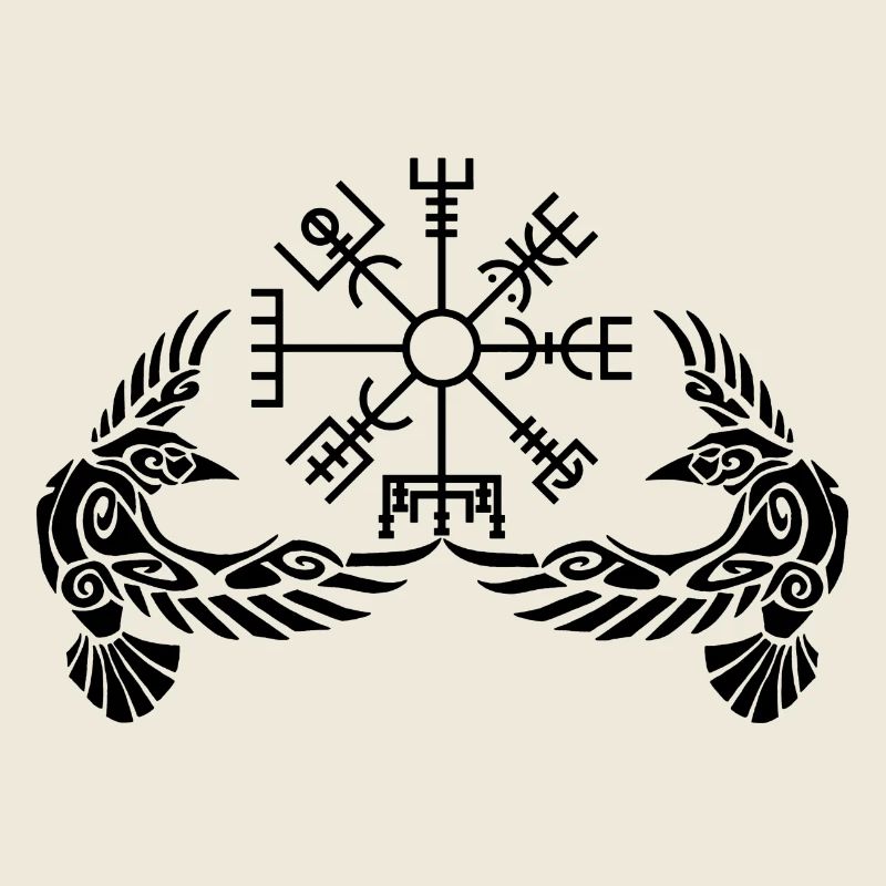Corbeaux noirs et boussole viking