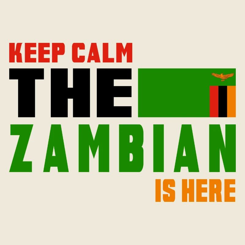 Keep calm Zambia flags design