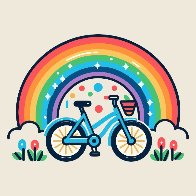 arc-en-ciel vélo joie design