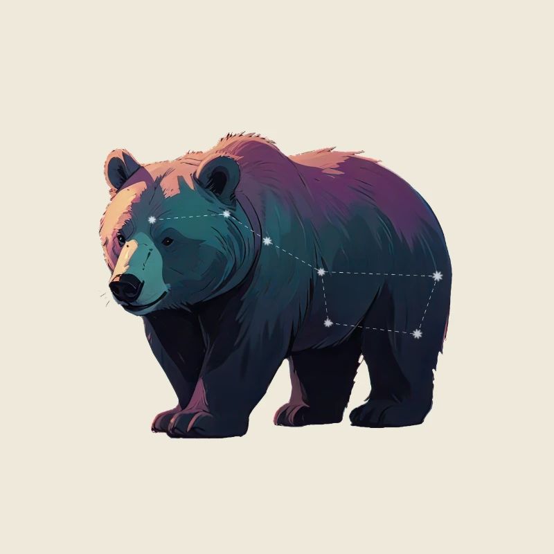 Star Bear in Vibrant Colors