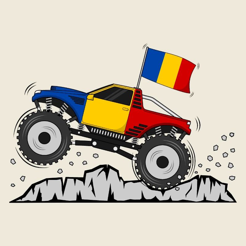 Monster Truck du drapeau roumain