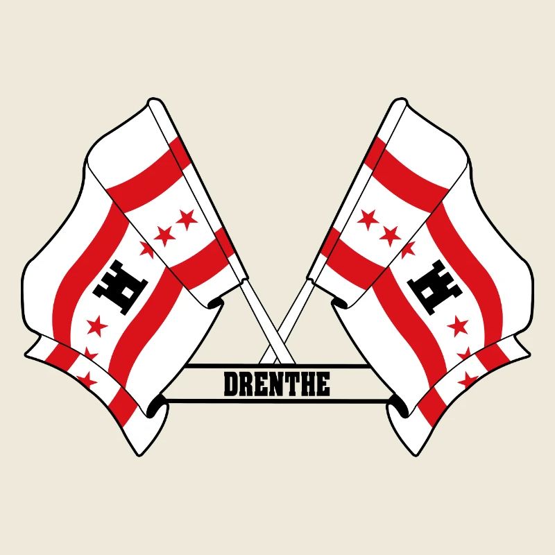 Zwei Flaggen mit dem Text DRENTHE