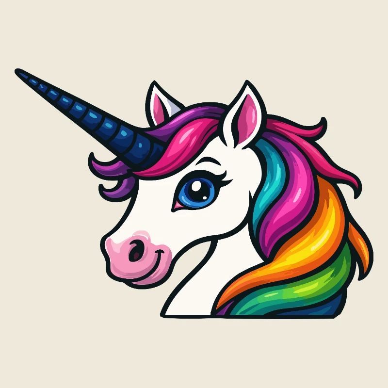 Strahlendes Regenbogen-Einhorn