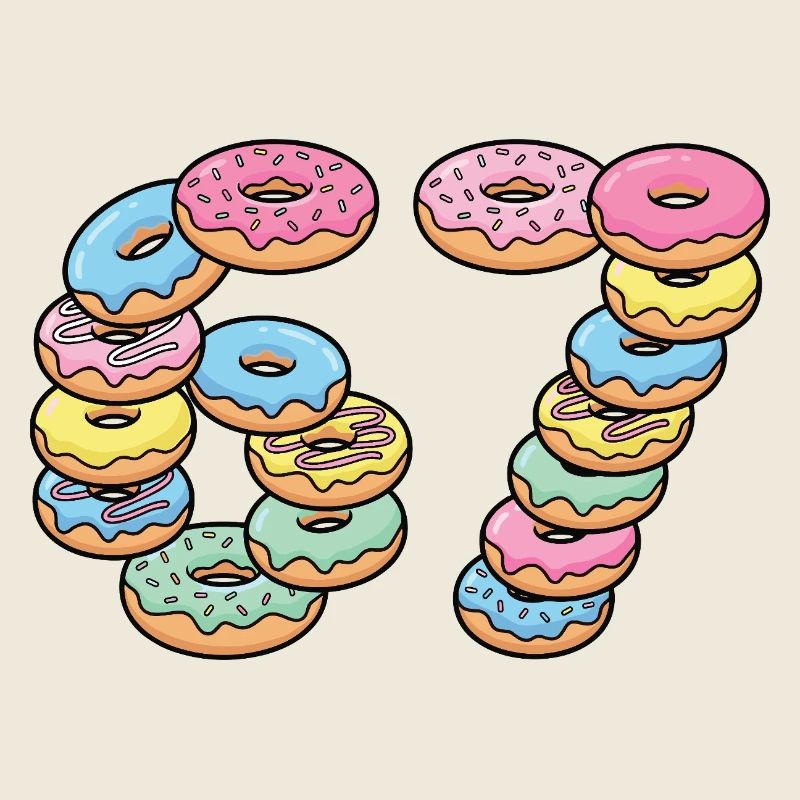 Motif Pastel Donut Stack 67