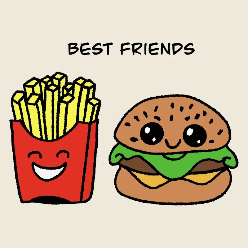 Beste Freunde: Burger & Pommes Duo