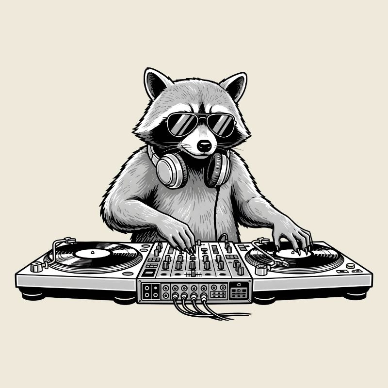 DJ Waschbär Electro Ei Party Disco Musik Rave 