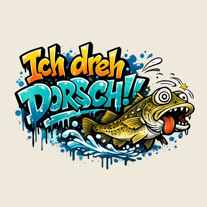 I Shoot Cod Graffiti Fish