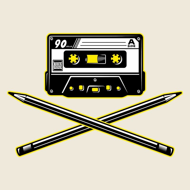 Cassette et crayons