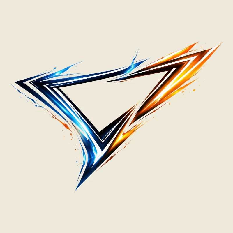 Jersey Design Triangle Blue Orange Sporty Style