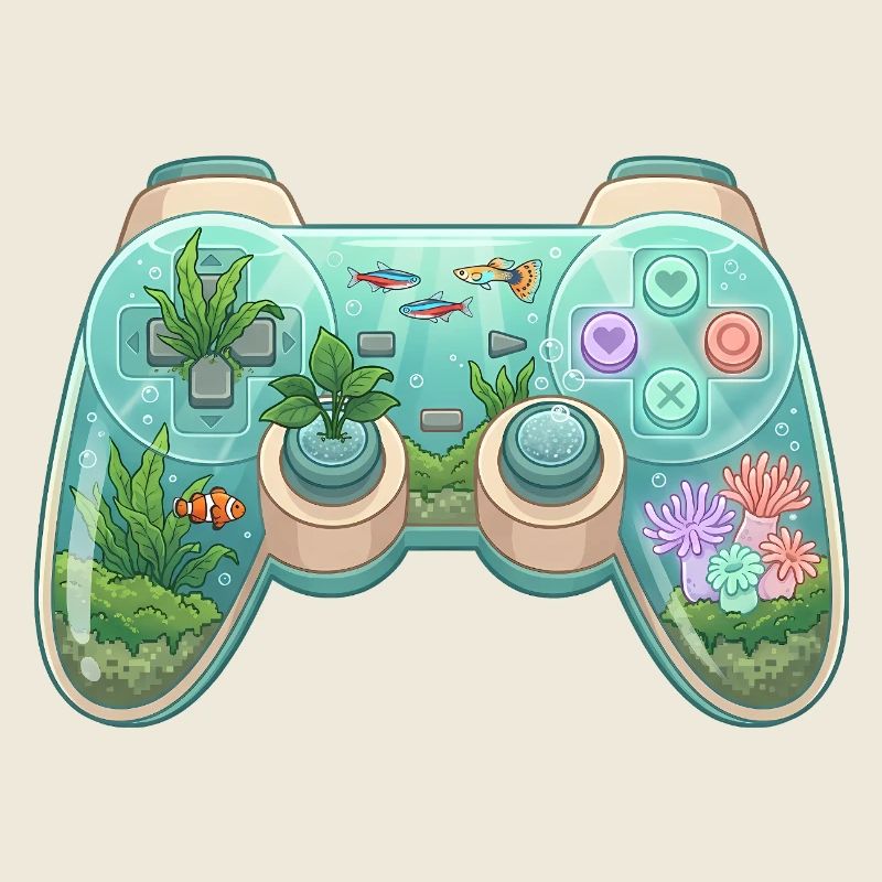 Ocean Controller – Süßer Gaming-Aufkleber