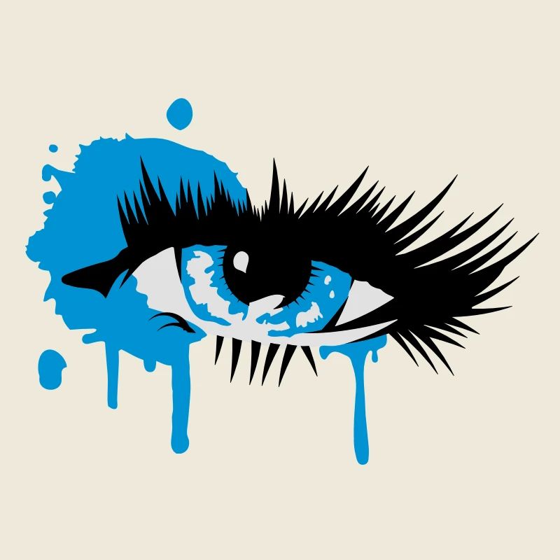 Un oeil coloré avec de longs cils