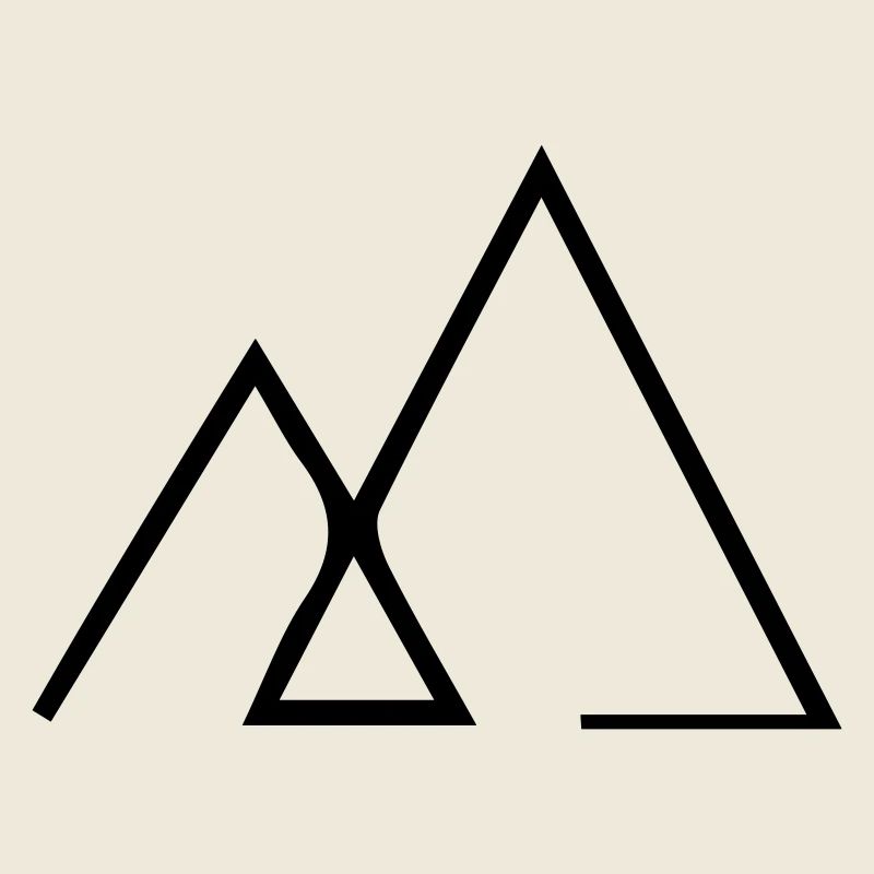 Symbole logo montagne