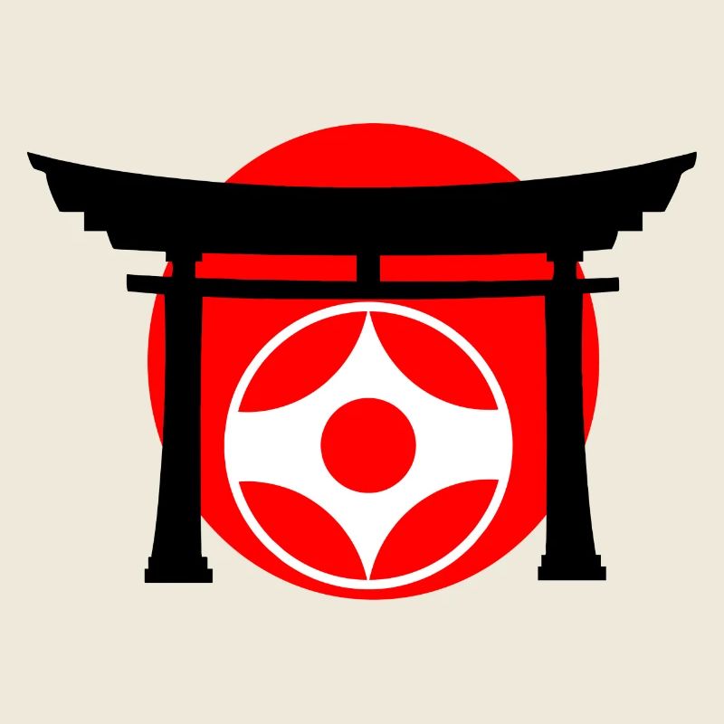 Kyokushin-Kanku-Zeichen in Torii