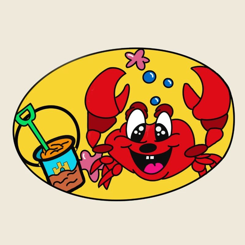 Fröhliche Strandkrabbe Getränk