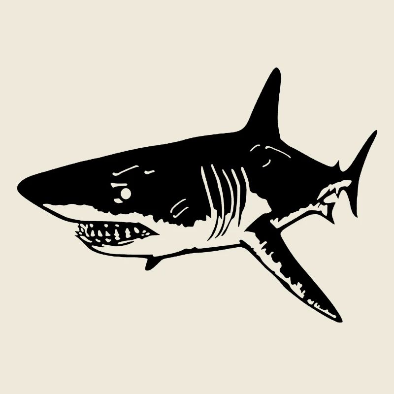 Le requin noir prédateur