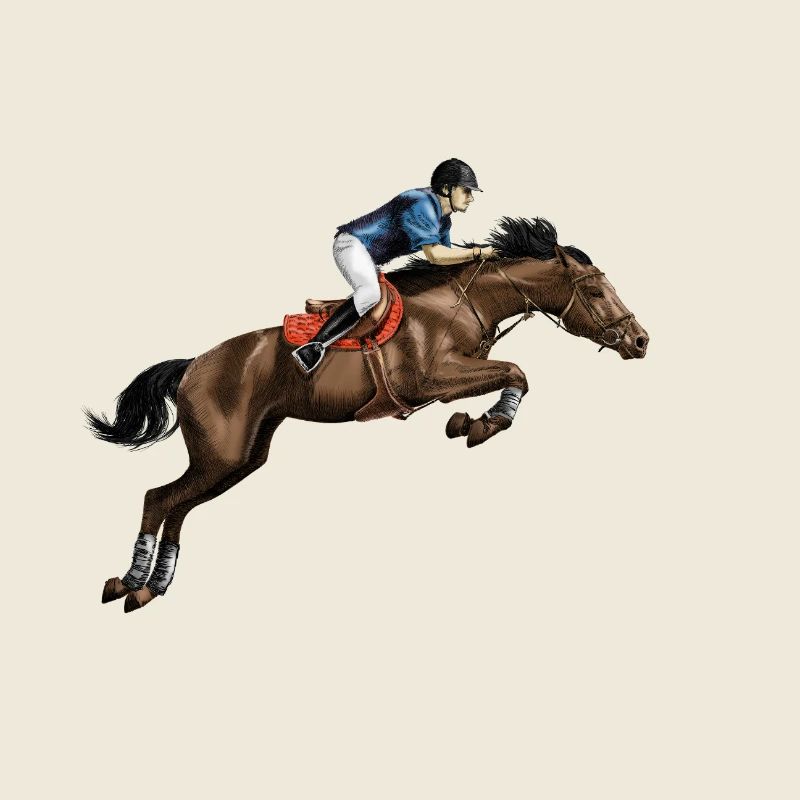 Cavalier en mode course