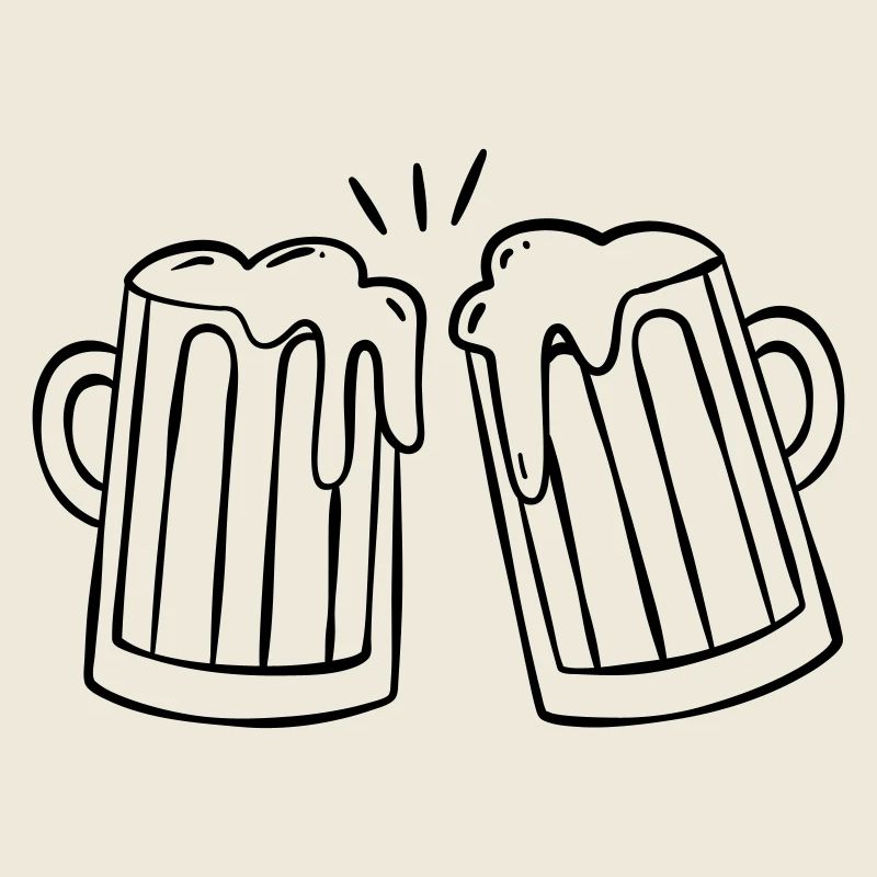 Chope à bière - toast