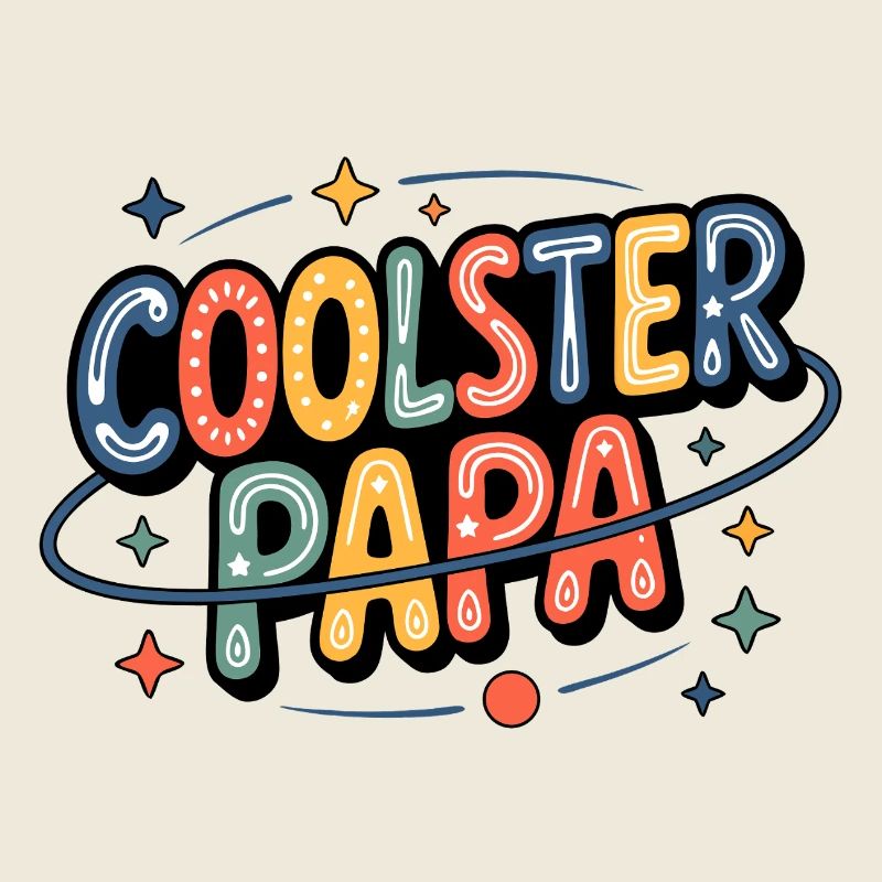 Coolest Dad Neon Retro