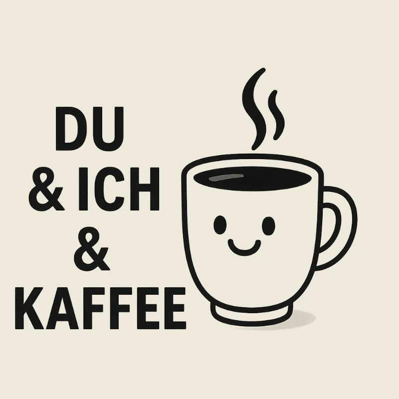 Du & Ich & Kaffee – Fröhliche Tasse