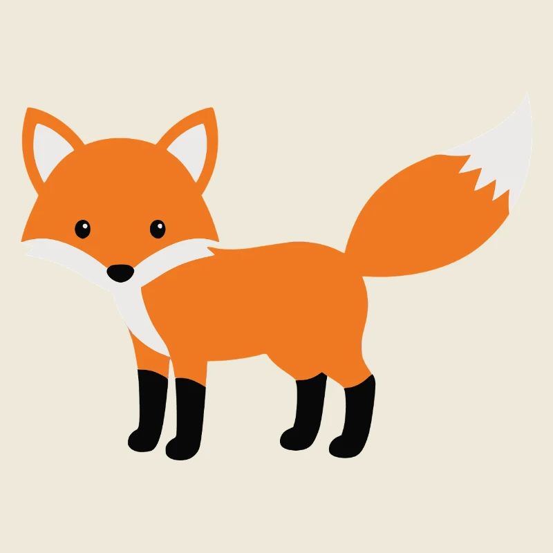 Cute cunning fox minimalist style