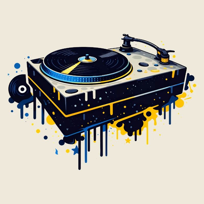 Graffiti Plattenspieler Design 