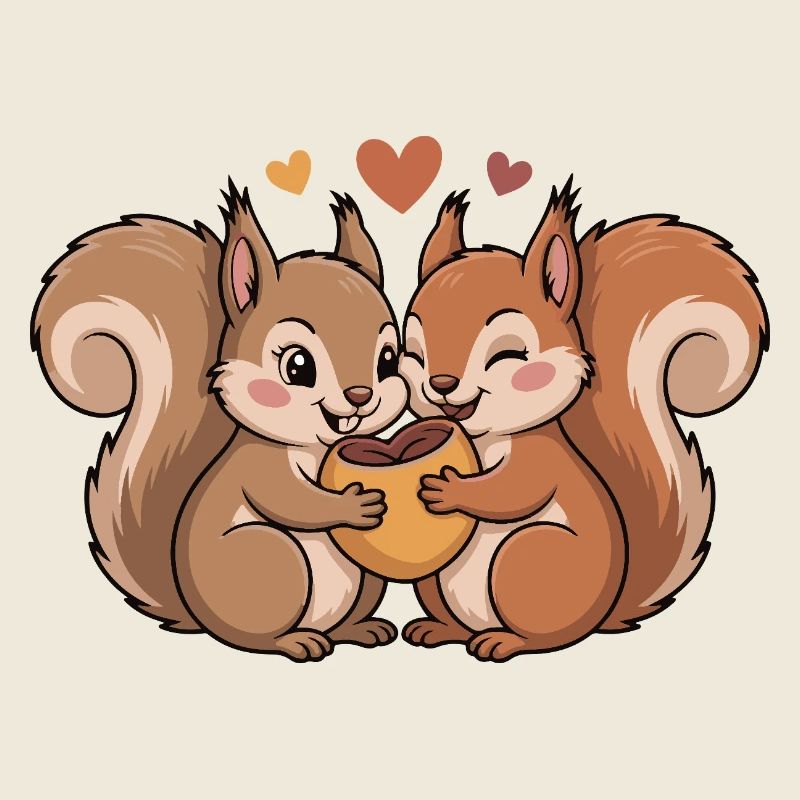 Eichhörnchen Paar Liebe Valentinstag