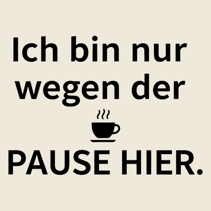 Je suis là juste pour la pause – café