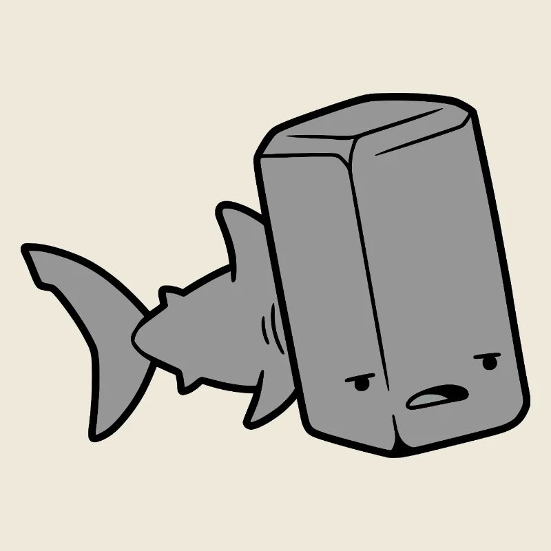 Jeu de mots drôle littéral sur le requin-marteau
