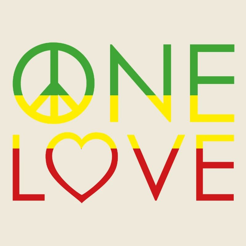 One Love Frieden in Farben