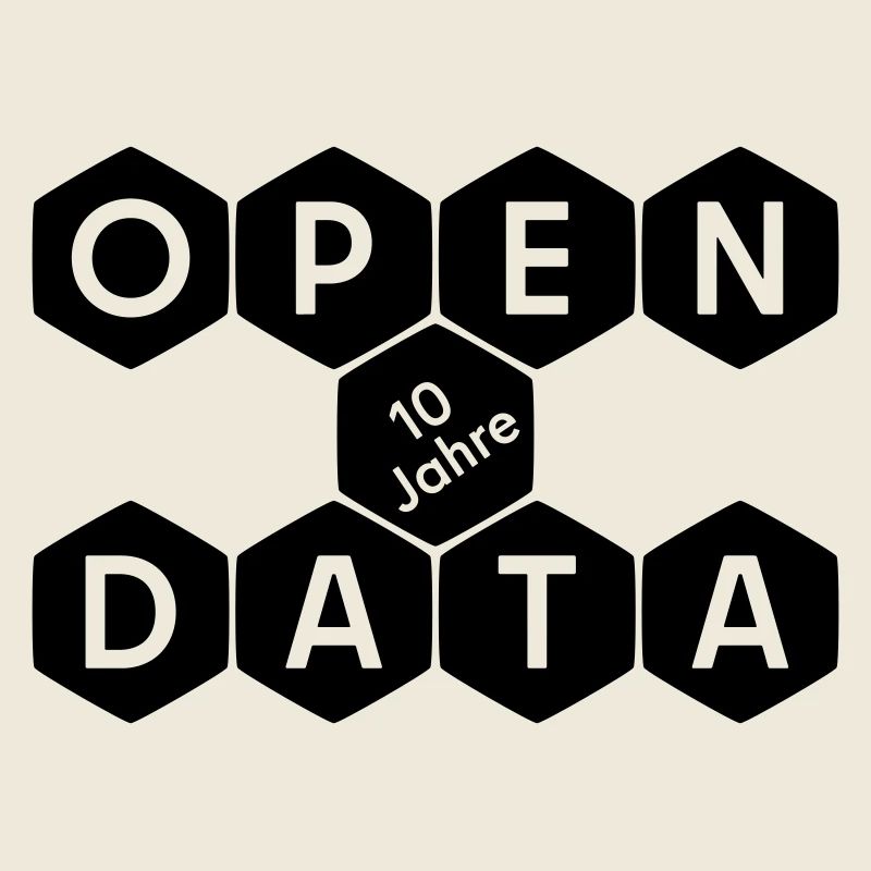 Open Data 10 Jahre Jubiläum (dunkel)